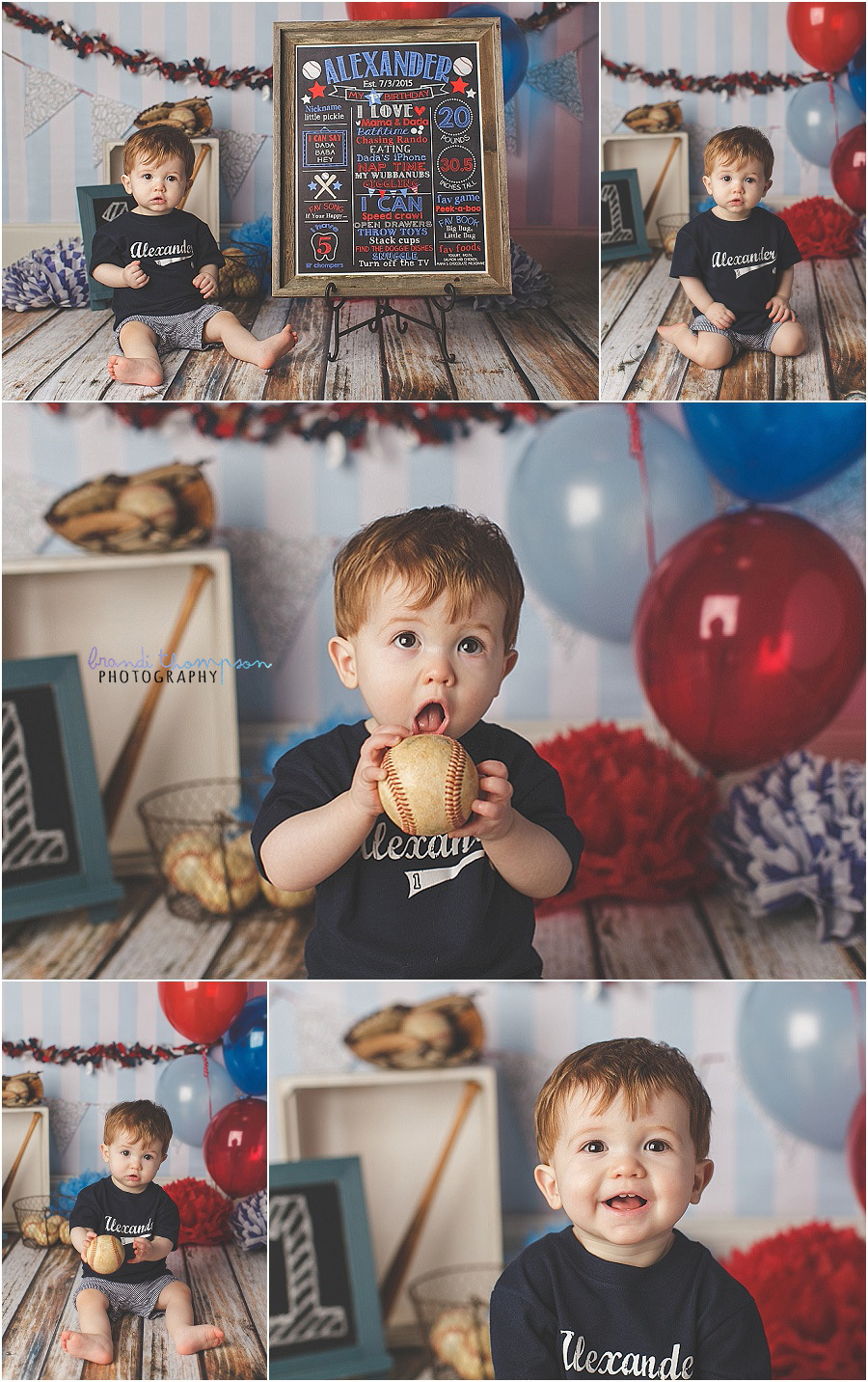 vintage baseball first birthday cake smash in plano, tx studio