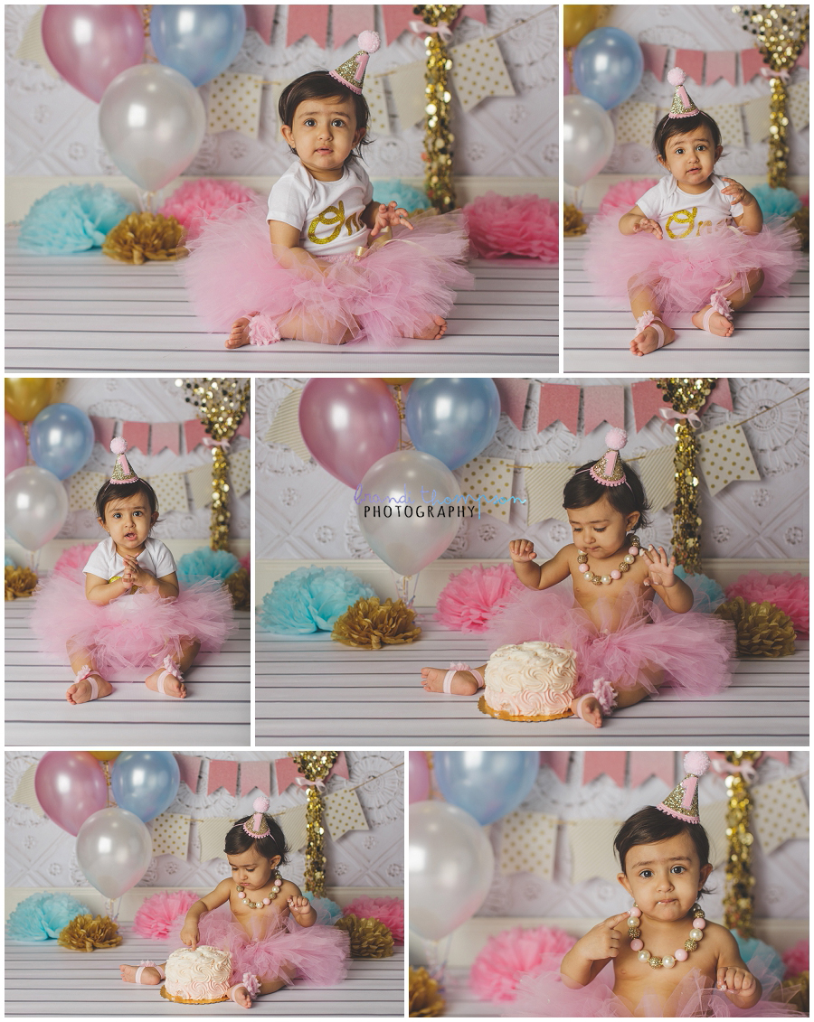 first birthday cake smash photography in plano studio