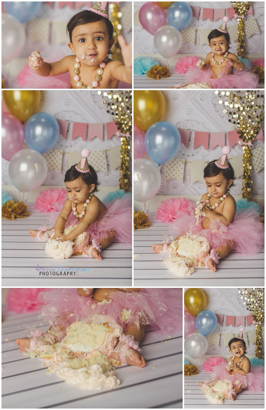 first birthday cake smash photography in plano studio