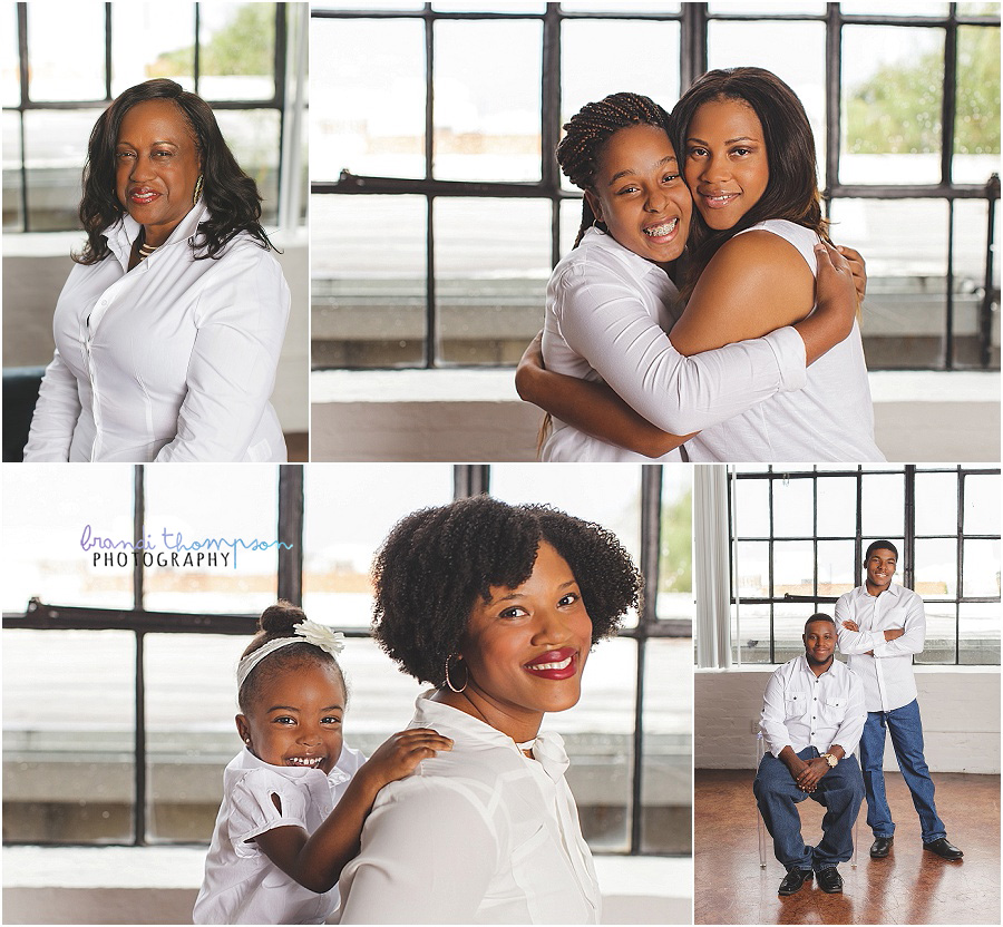 large family session in downtown Dallas studio