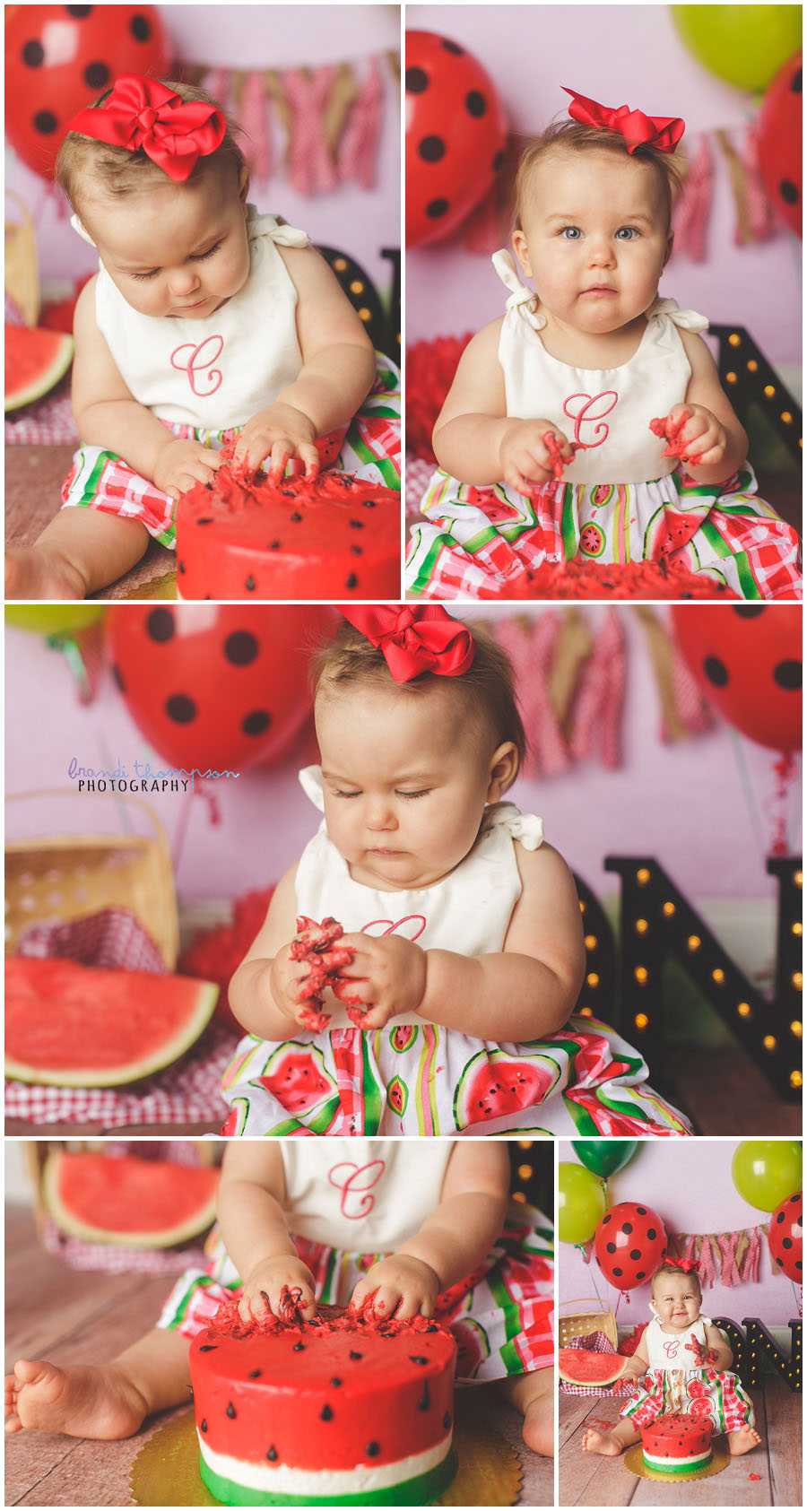 plano cake smash photographer, watermelon cake smash