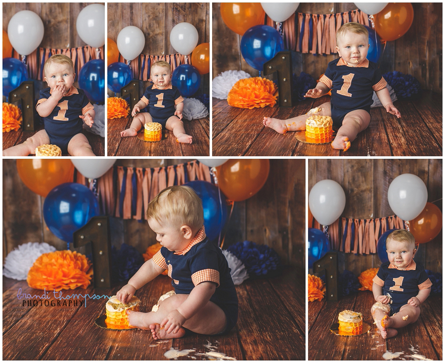 cake smash first birthday session in plano photography studio