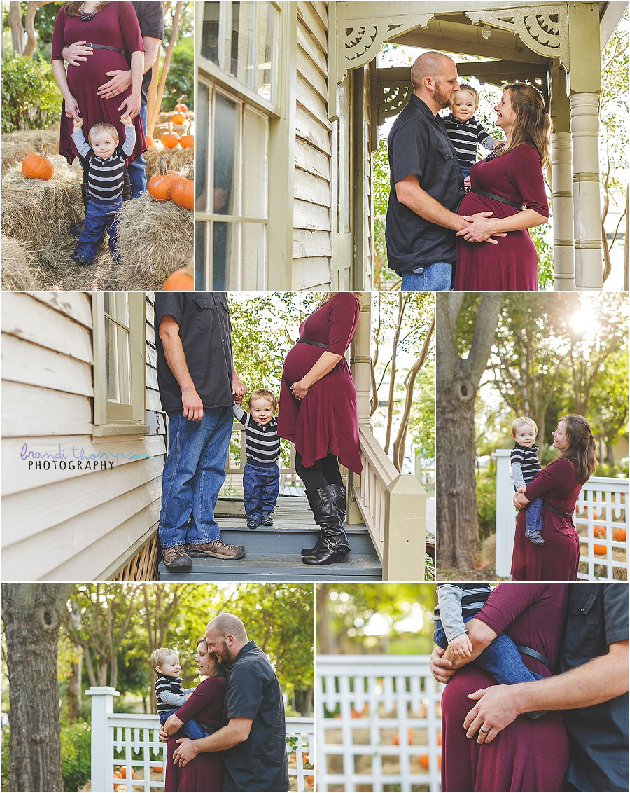 family maternity photos in mckinney, tx during the fall