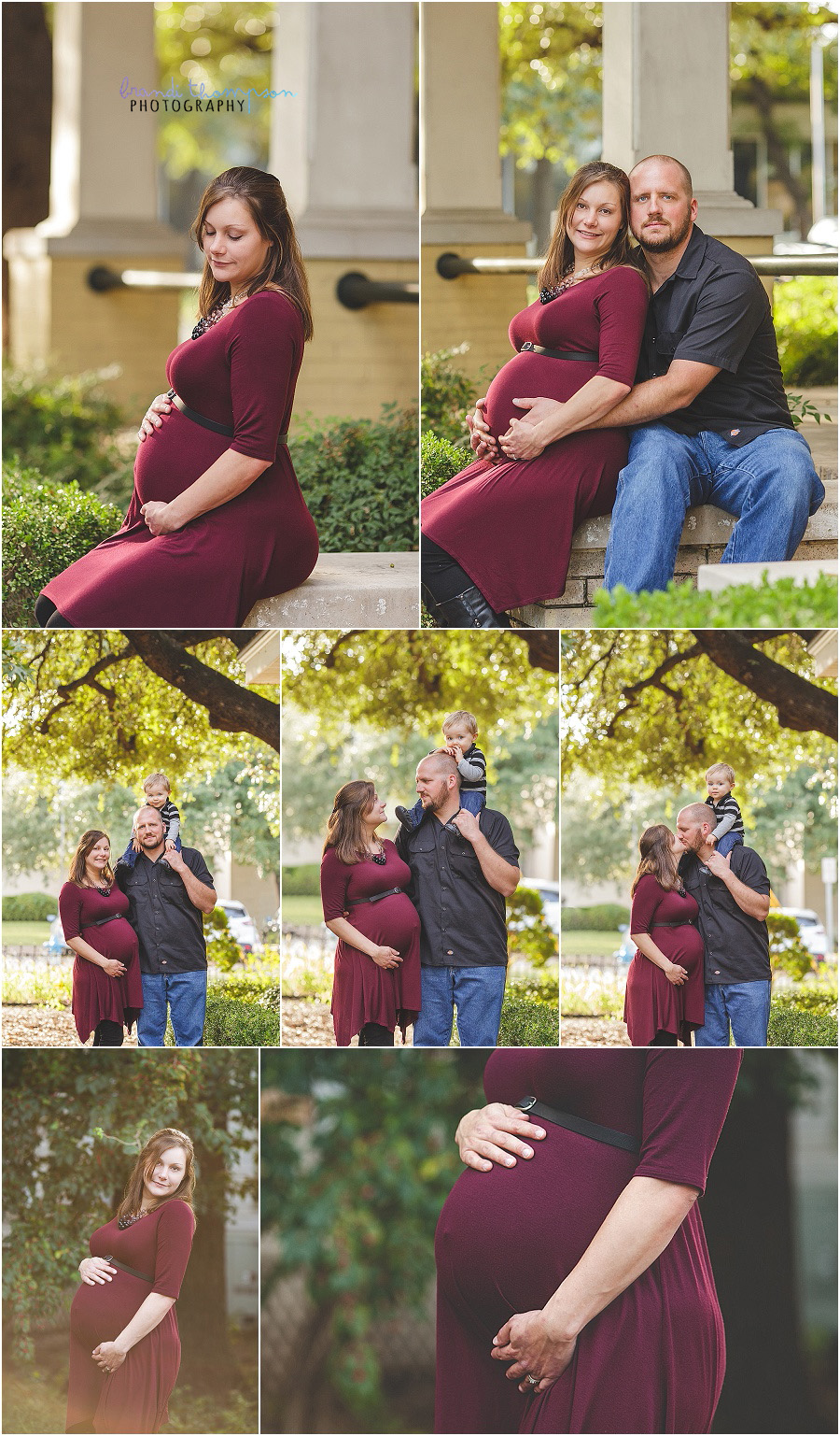 family maternity photos in mckinney, tx during the fall