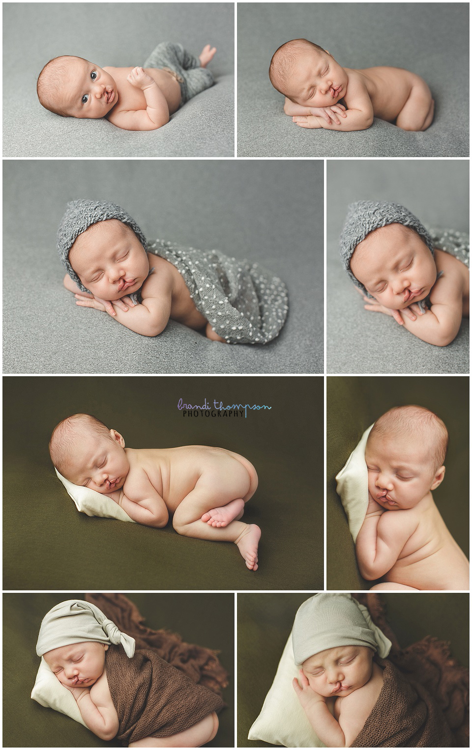 newborn baby boy in plano photography studio