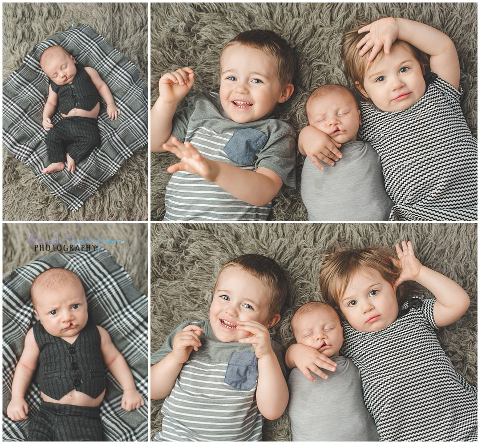 newborn baby boy in plano photography studio