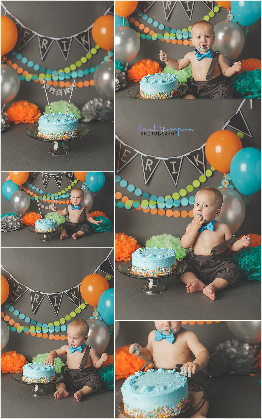 studio cake smash photography in Plano, tx