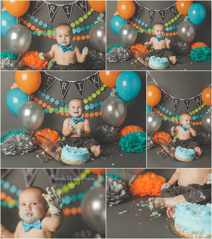 studio cake smash photography in Plano, tx