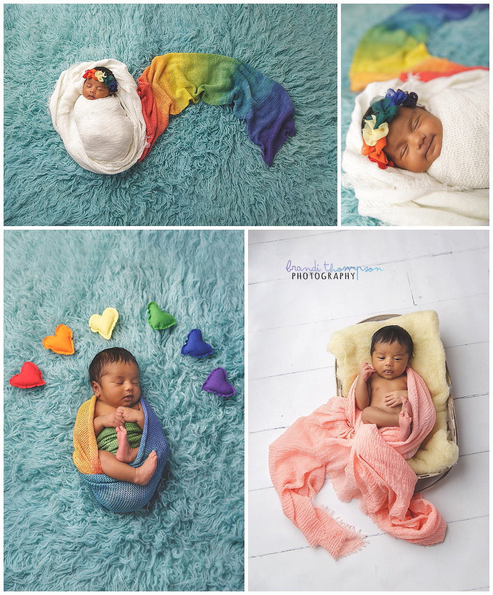 rainbow baby newborn photography session in plano, tx