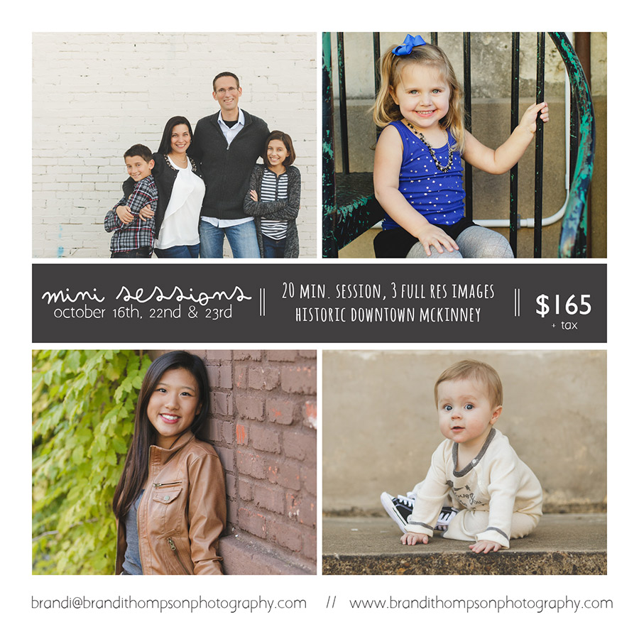 plano and mckinney fall mini sessions 2016