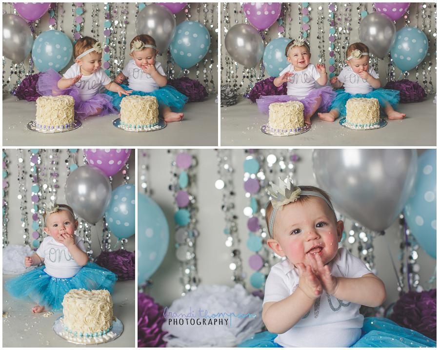 plano first birthday twin photographer, twin cake smash