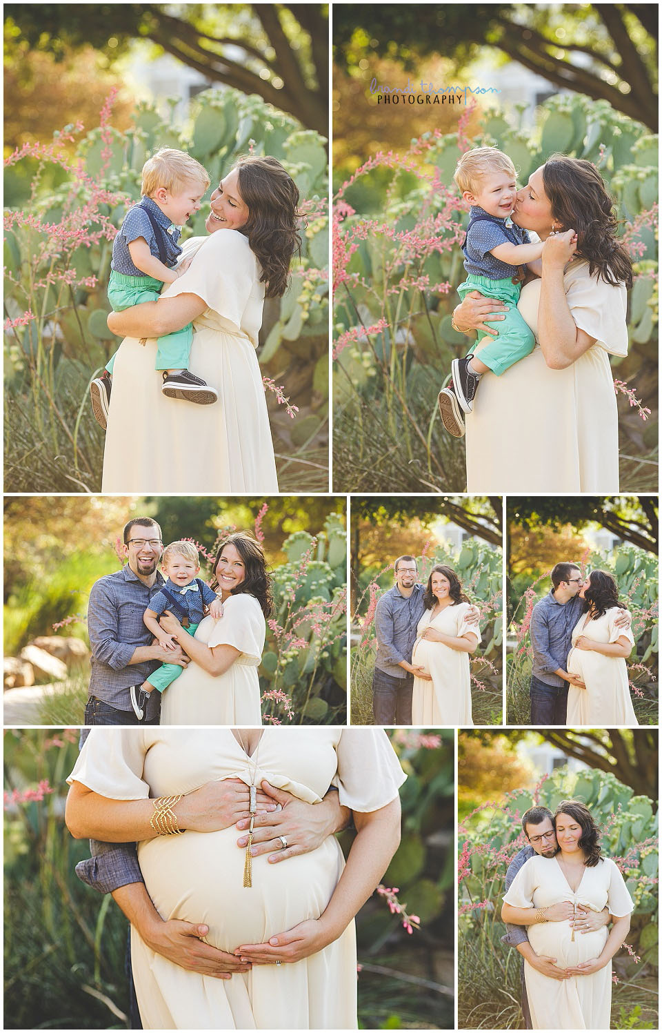 family maternity session with a toddler, mother and father in frisco, tx