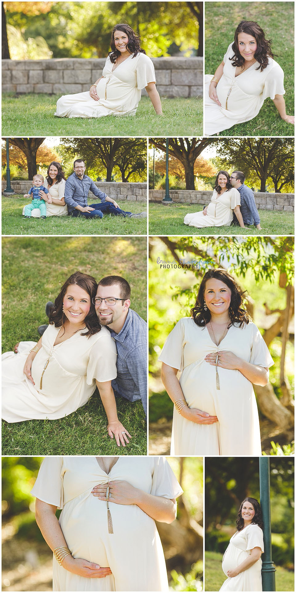 family maternity session with a toddler, mother and father in frisco, tx