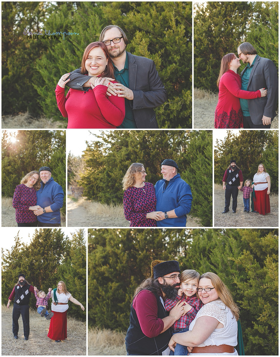 large outdoor extended family at arbor hills nature preserve in plano, tx