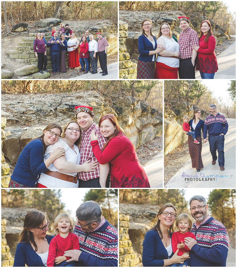 large outdoor extended family at arbor hills nature preserve in plano, tx