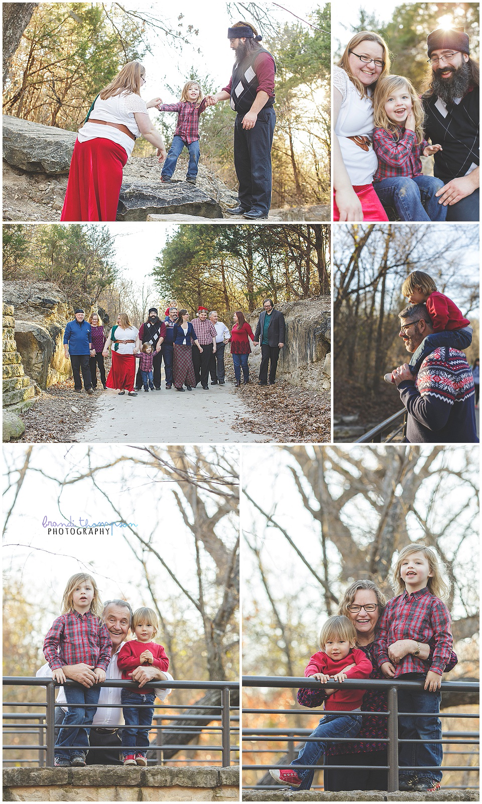 large outdoor extended family at arbor hills nature preserve in plano, tx