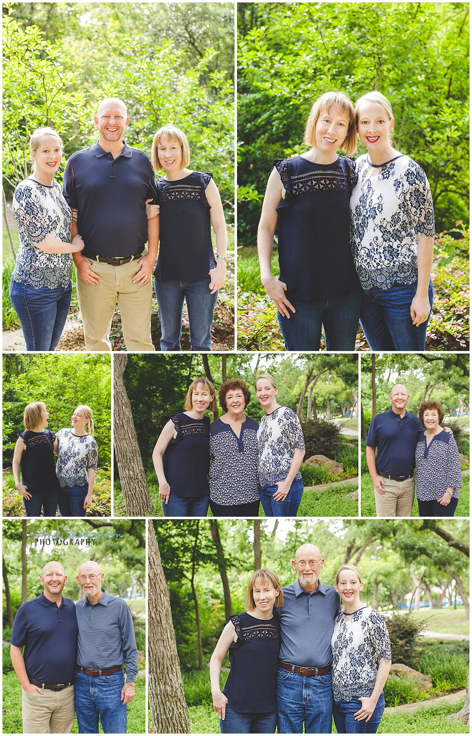 extended, large family session in Richardson, TX