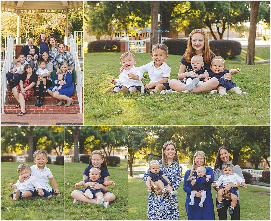 large family photography session at Haggard park in Plano, TX