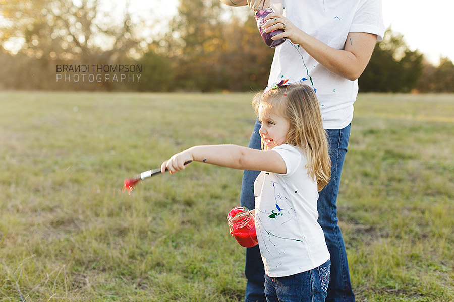 paint fight family photos