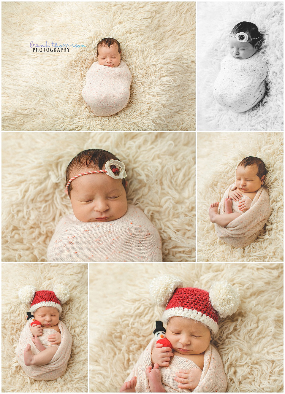 newborn baby girl winter and Christmas themed newborn photos in plano, tx studio