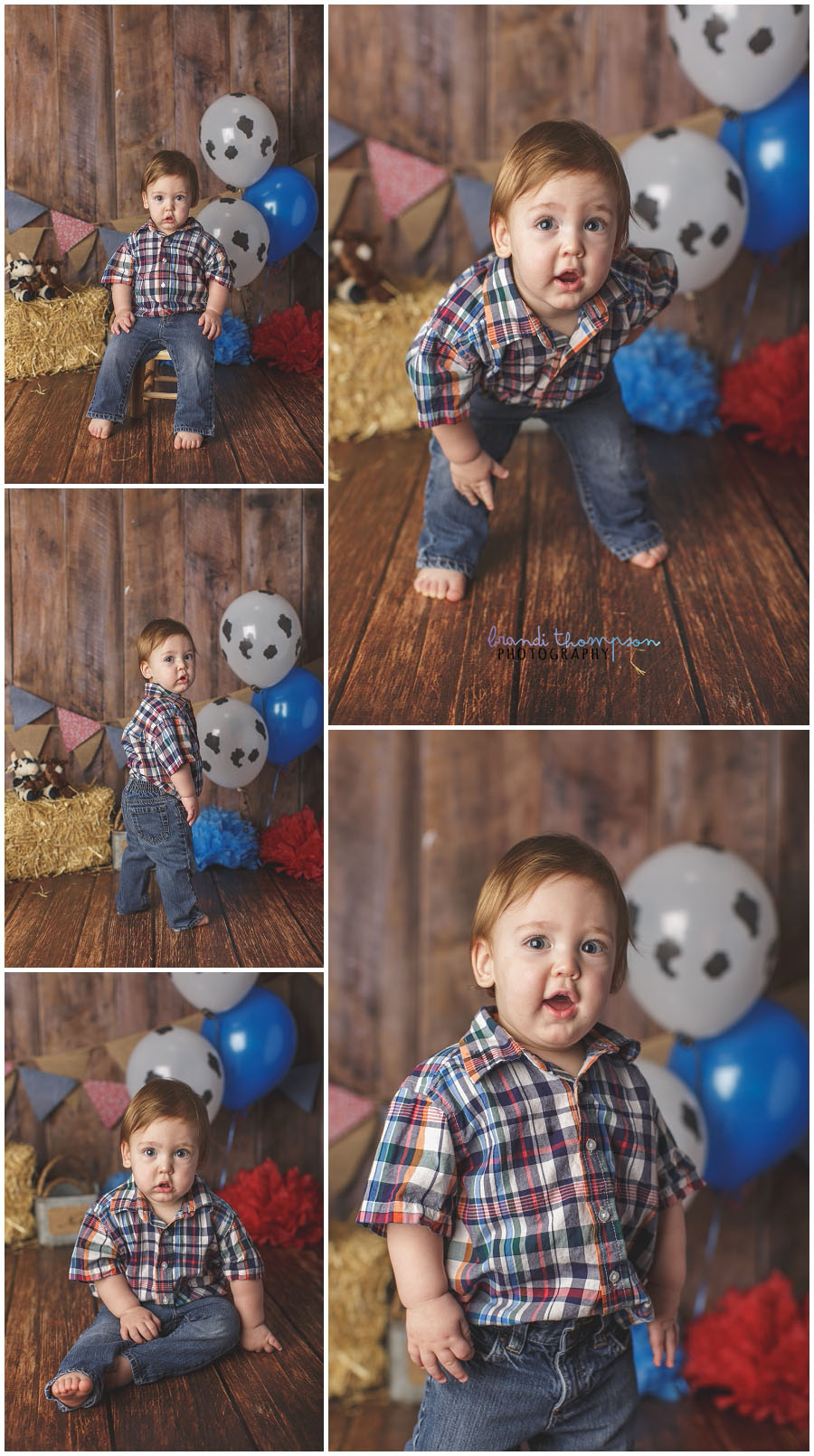 cowboy cake smash for a first birthday in plano, tx studio