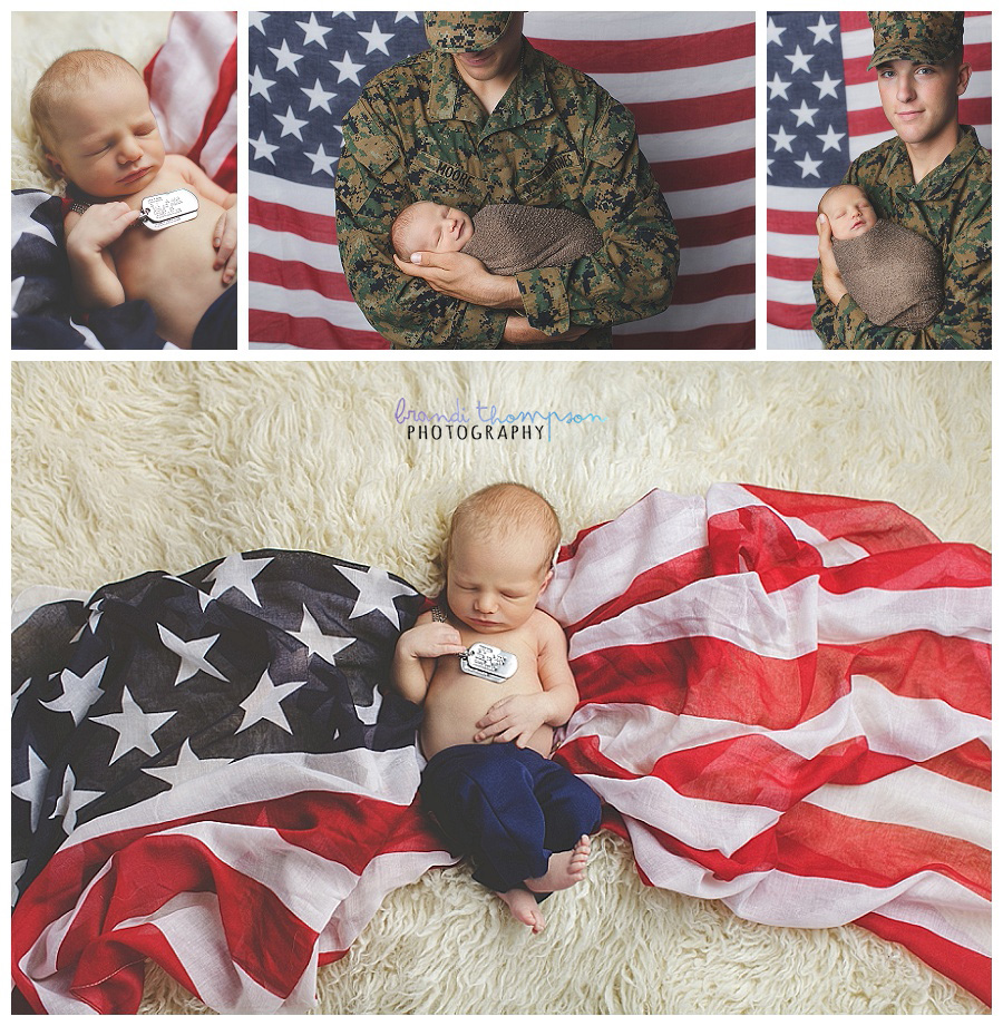 plano newborn session, marine military newborn
