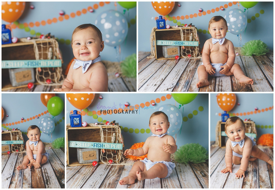 plano first birthday cake smash session in studio