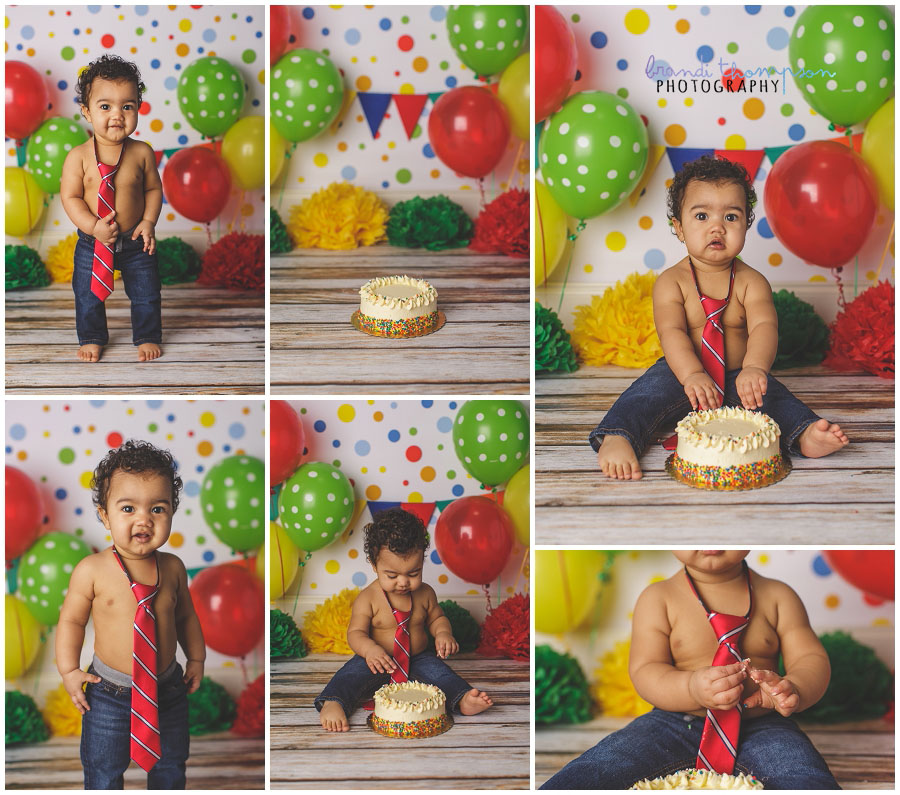 plano cake smash photography in studio