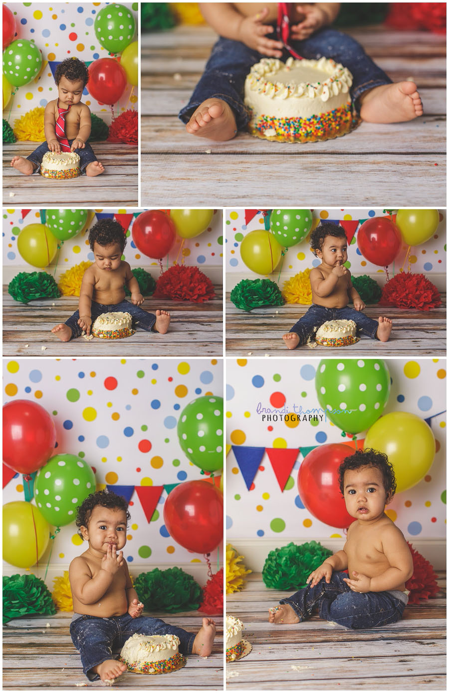 plano cake smash photography in studio