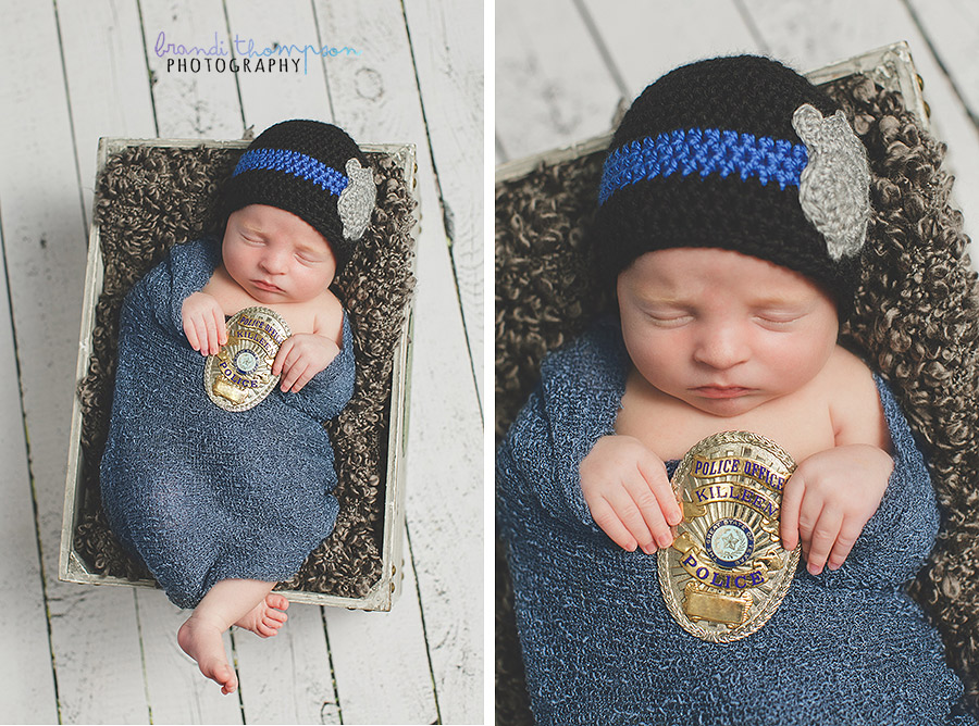 plano newborn photographer, police newborn