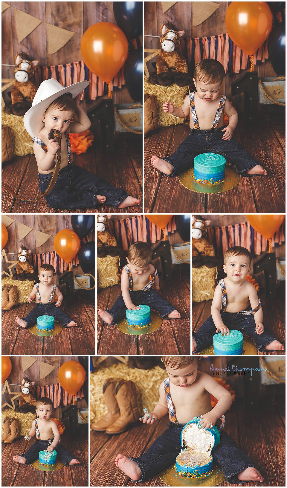 cowboy cake smash, plano cake smash photographer