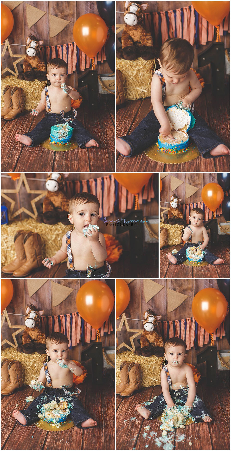 cowboy cake smash, plano cake smash photographer