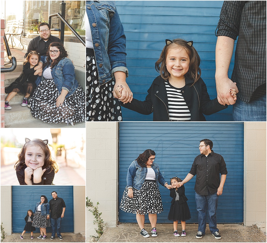 family session in downtown mckinney, tx