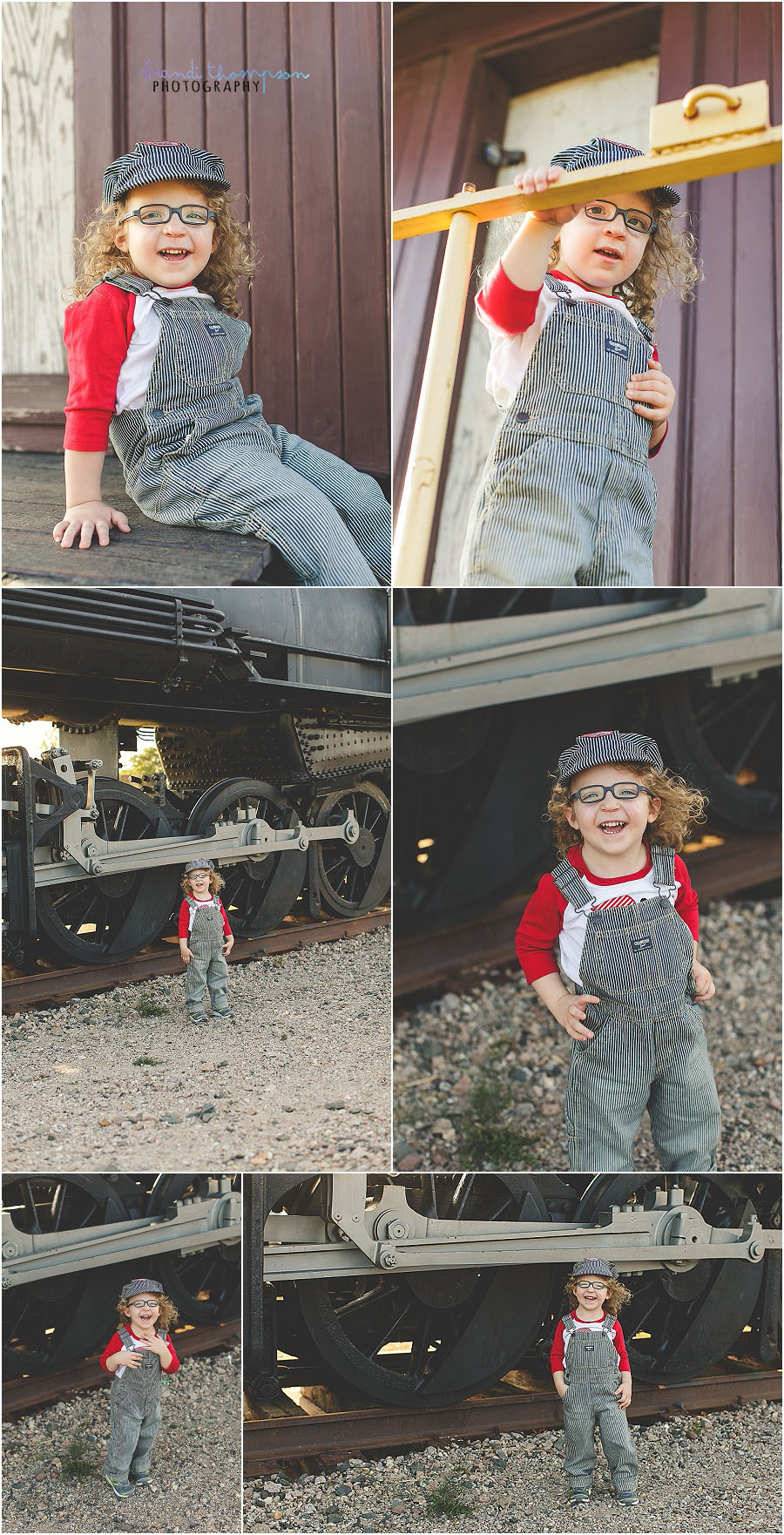 three year old portraits in Frisco, tx with train