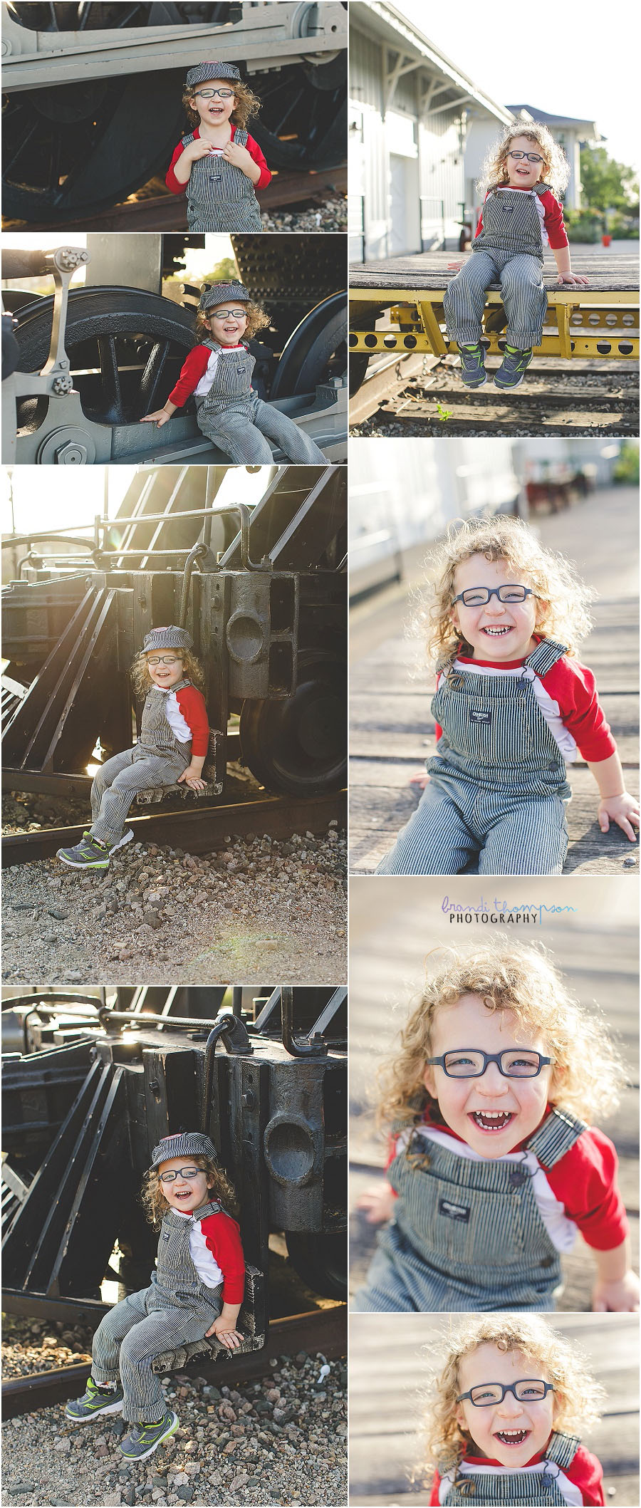 three year old portraits in Frisco, tx with train