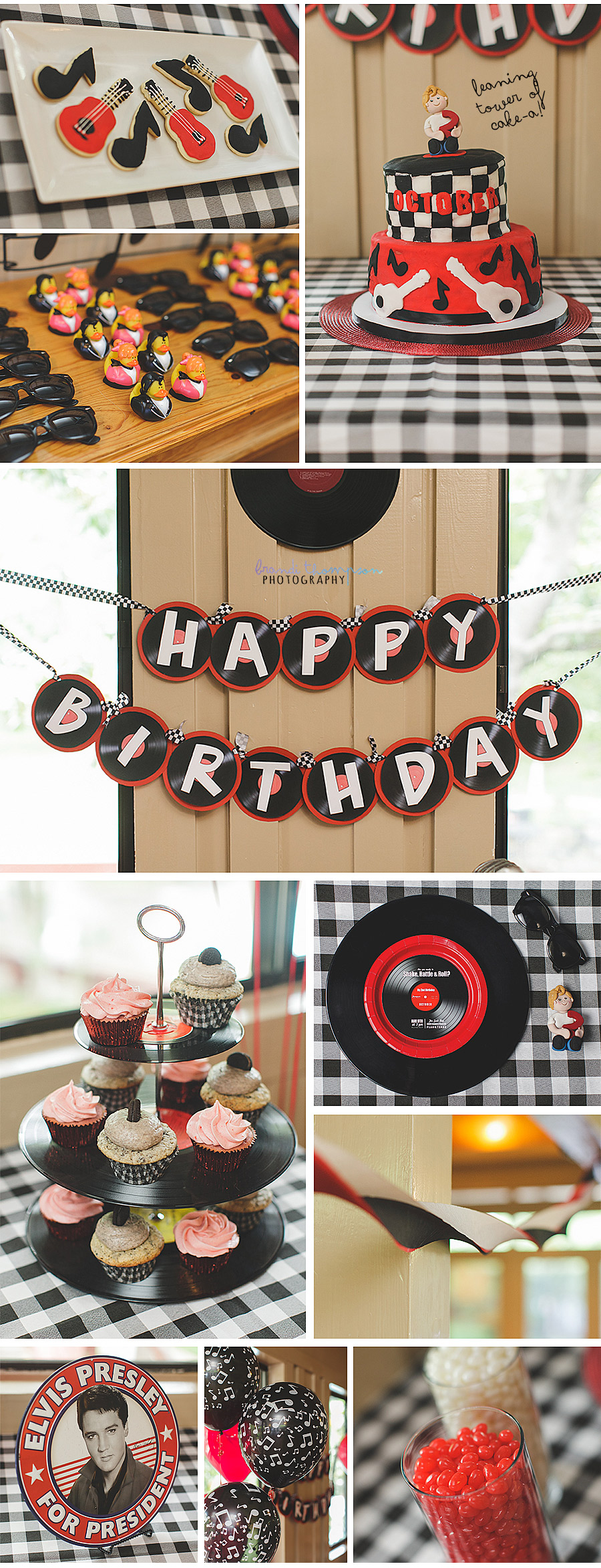 retro rock and roll birthday party, plano party photography