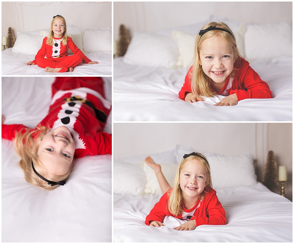 christmas pajama mini sessions in plano photography studio