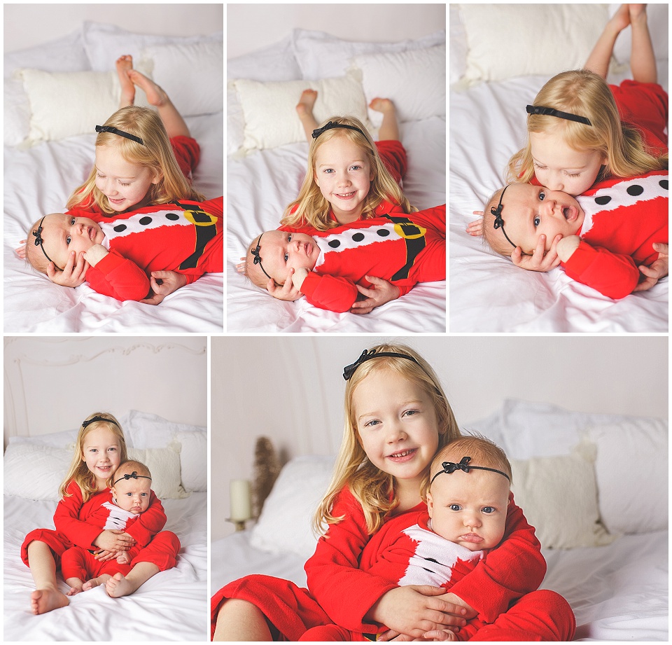 christmas pajama mini sessions in plano photography studio