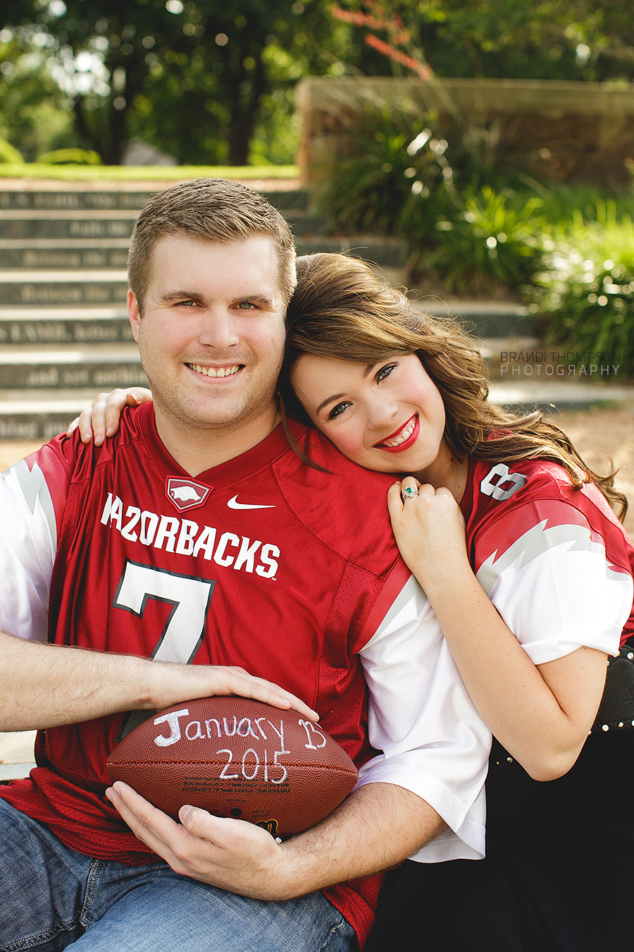 plano maternity photography, pregnancy reveal, razorbacks