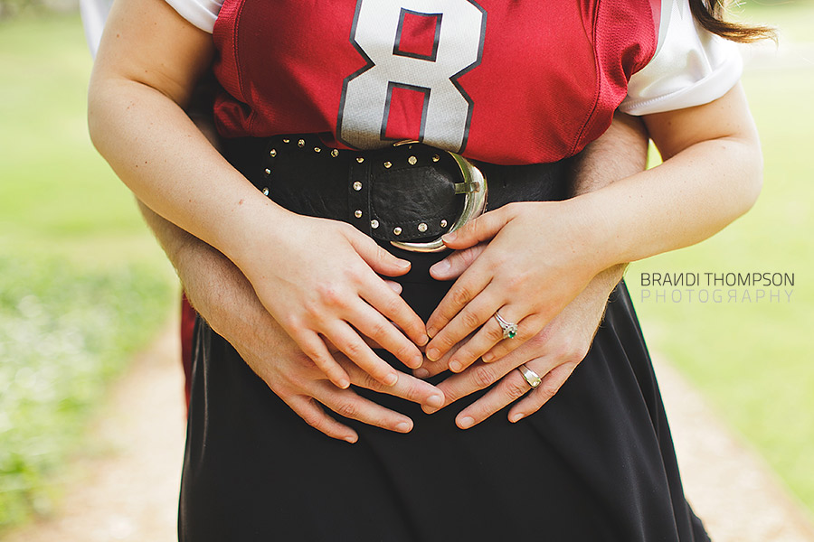 plano maternity photography, pregnancy reveal, razorbacks