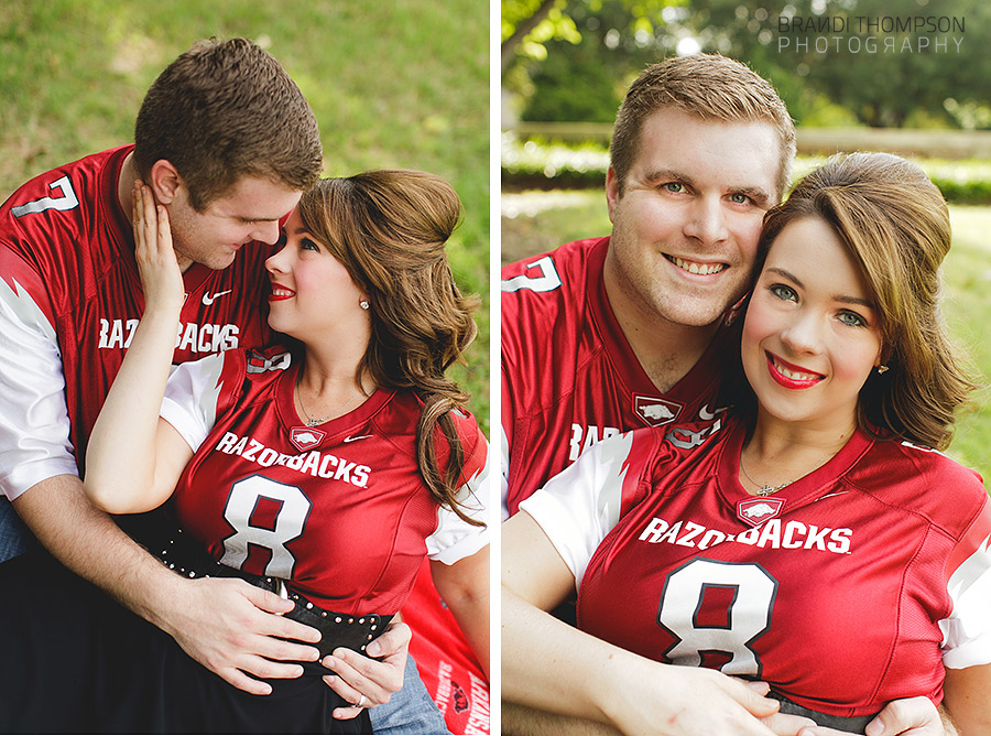 plano maternity photography, pregnancy reveal, razorbacks