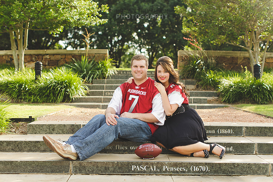 plano maternity photography, pregnancy reveal, razorbacks