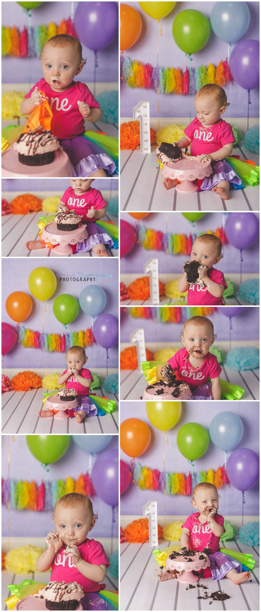 plano cake smash photography in studio