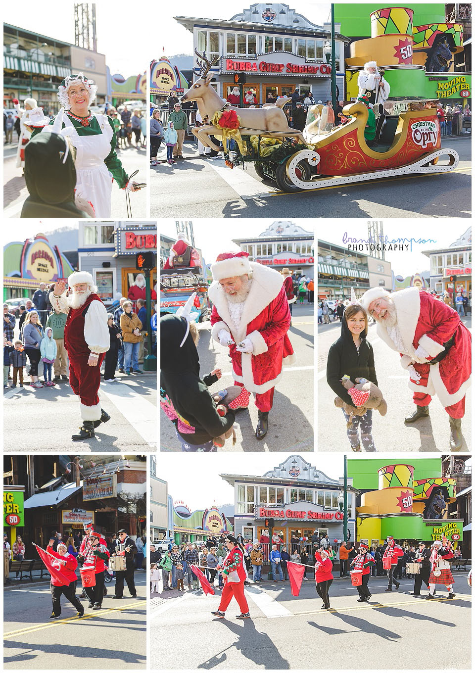 gatlinburg, tn travel photos, parade of santas