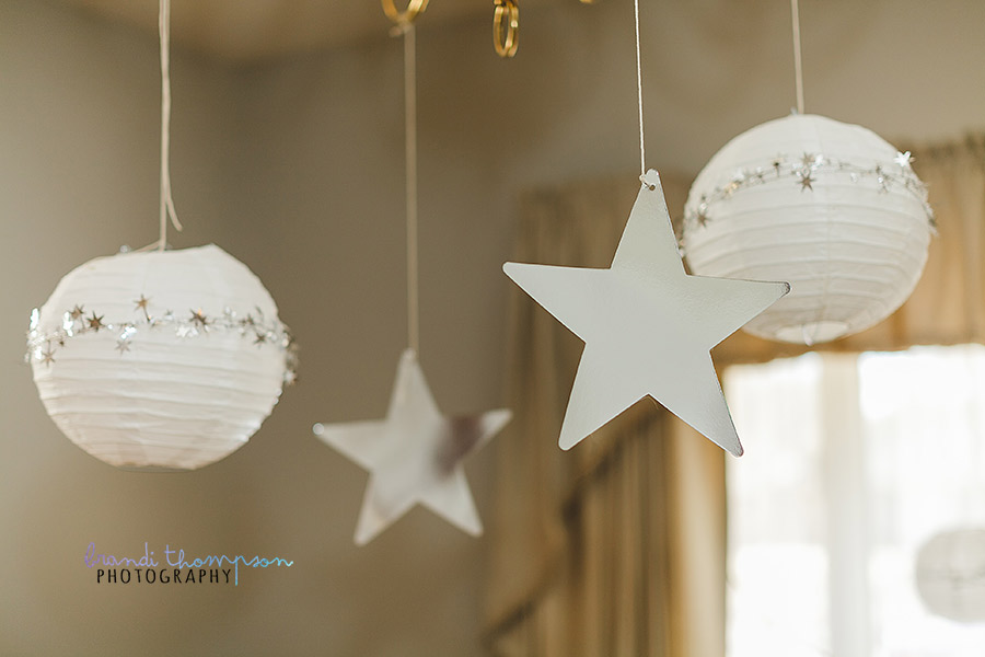 plano baby shower photography, celestial baby shower