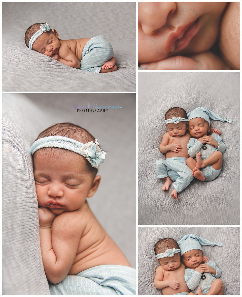 boy girl twin newborns photos in plano, tx studio