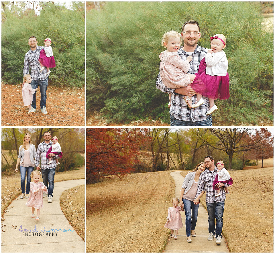 plano outdoor family photographer with two toddler girls