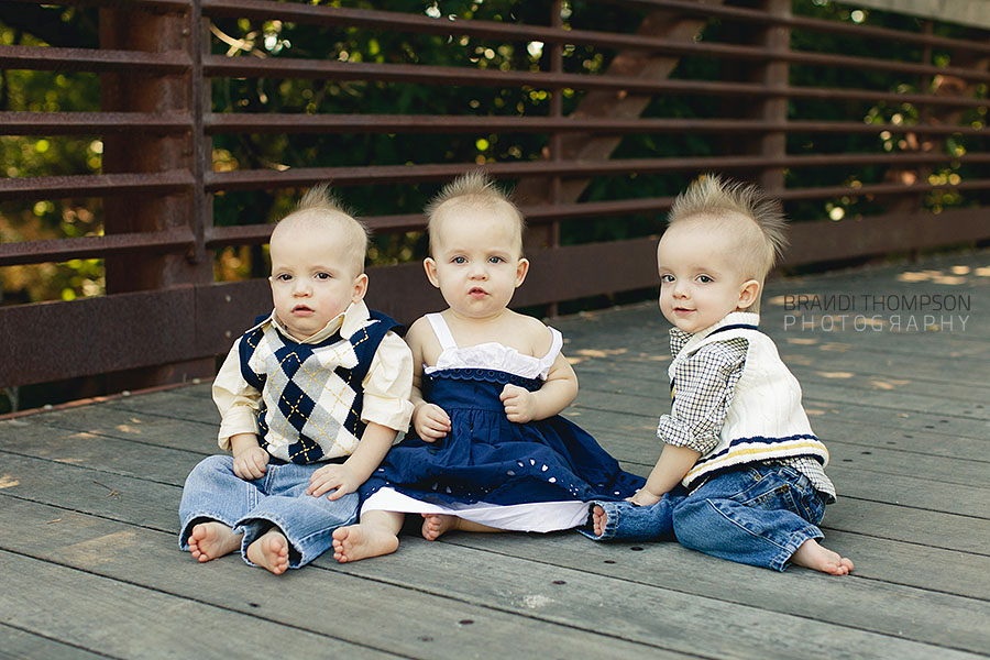 triplets one year photography