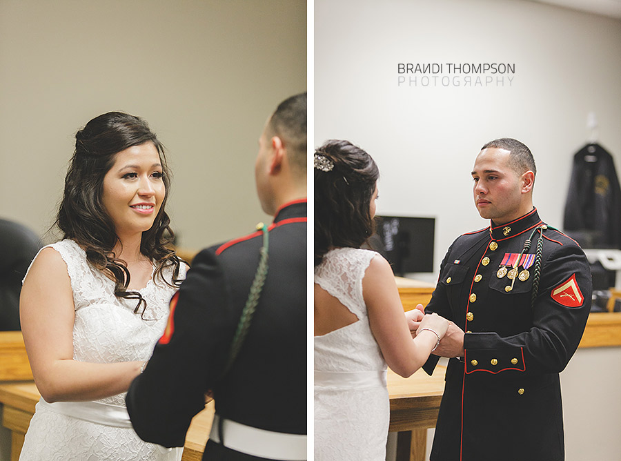 plano courthouse wedding, dallas military wedding