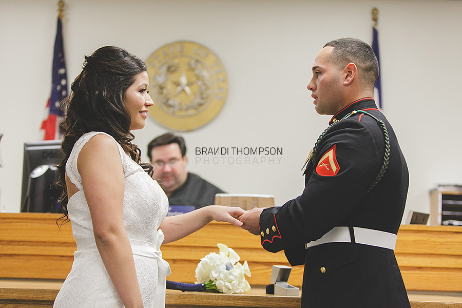 plano courthouse wedding, dallas military wedding